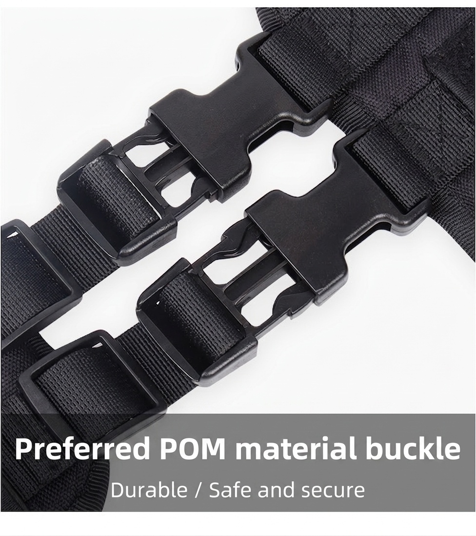 Harnais tactique résistant pour chien - Gilet anti-traction ajustable pour l'entraînement