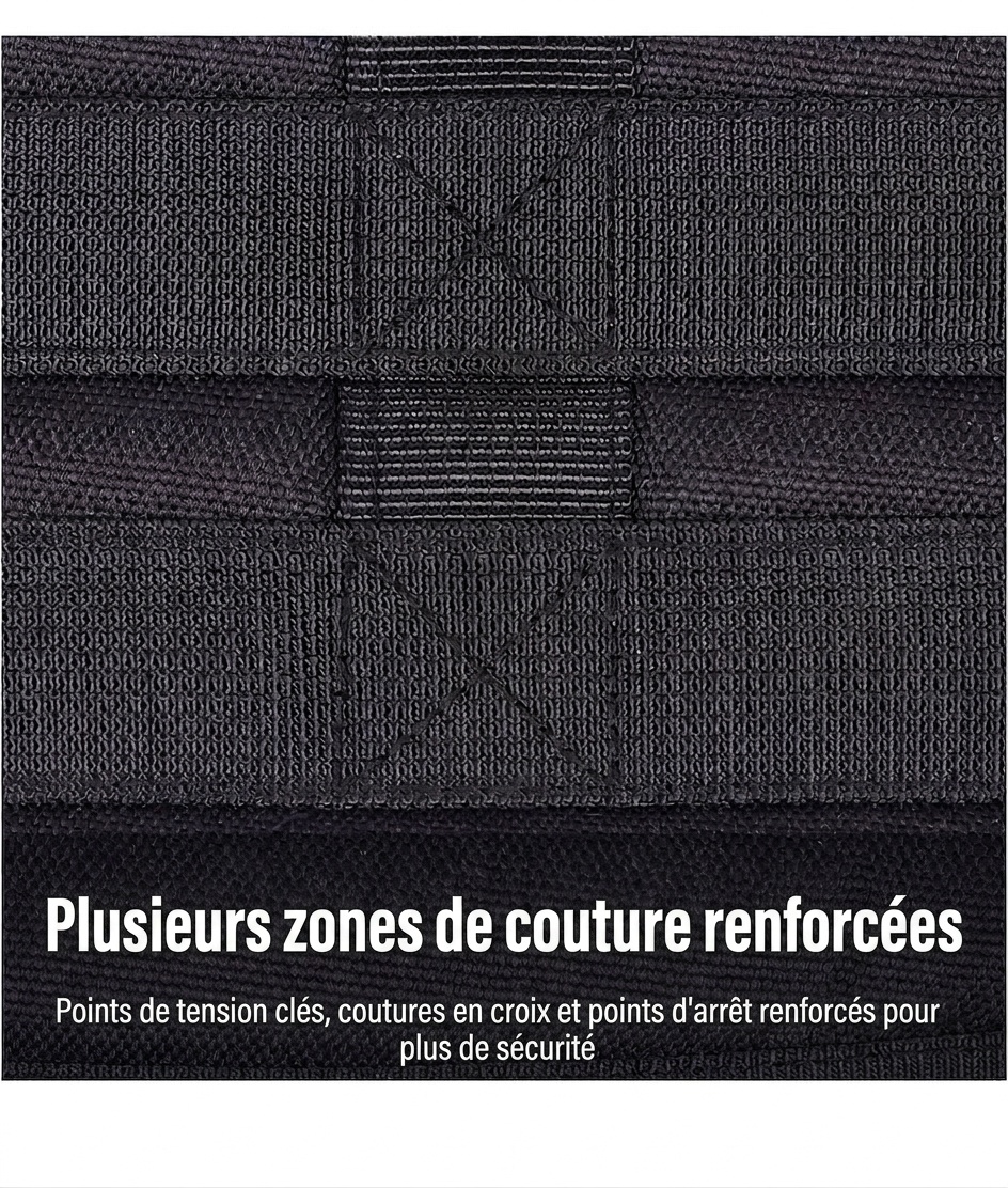 Harnais tactique résistant pour chien - Gilet anti-traction ajustable pour l'entraînement