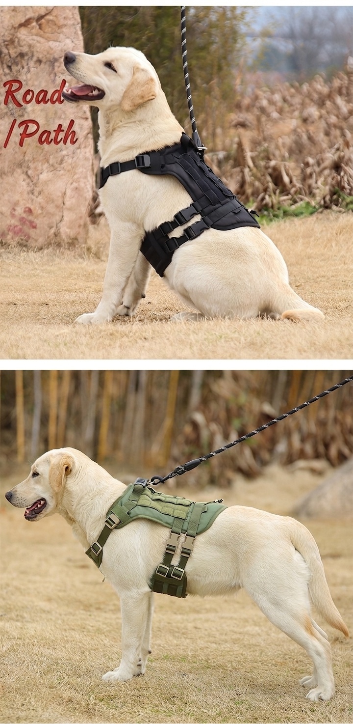 Durable Tactical Dog Harness - Adjustable No-Pull Vest for Training