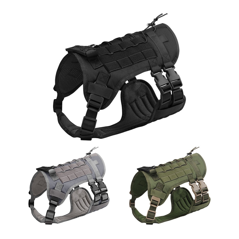 Durable Tactical Dog Harness - Adjustable No-Pull Vest for Training