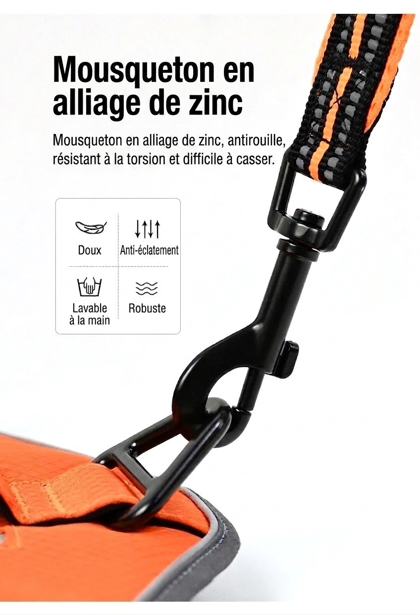 Laisse rembourrée réfléchissante pour chiens - Confort et sécurité