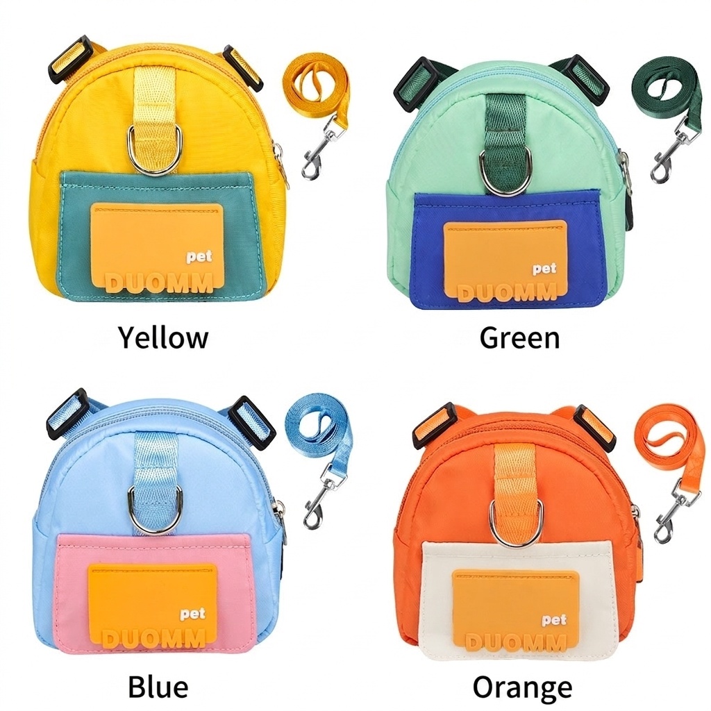 Pet Harness Backpack with Leash - Dog Walking Vest Bag