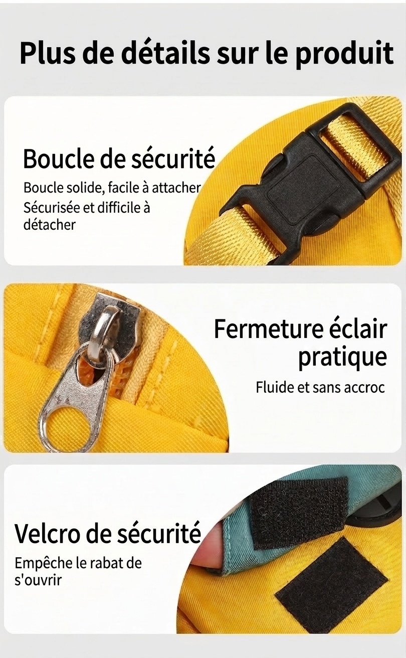 Harnais sac à dos pour animaux avec laisse - Gilet de promenade pour chien