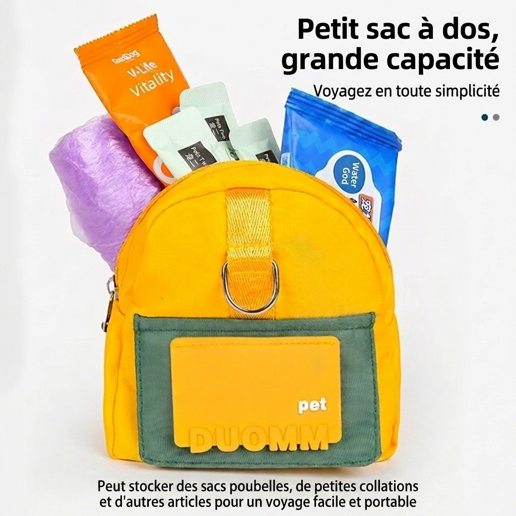 Harnais sac à dos pour animaux avec laisse - Gilet de promenade pour chien