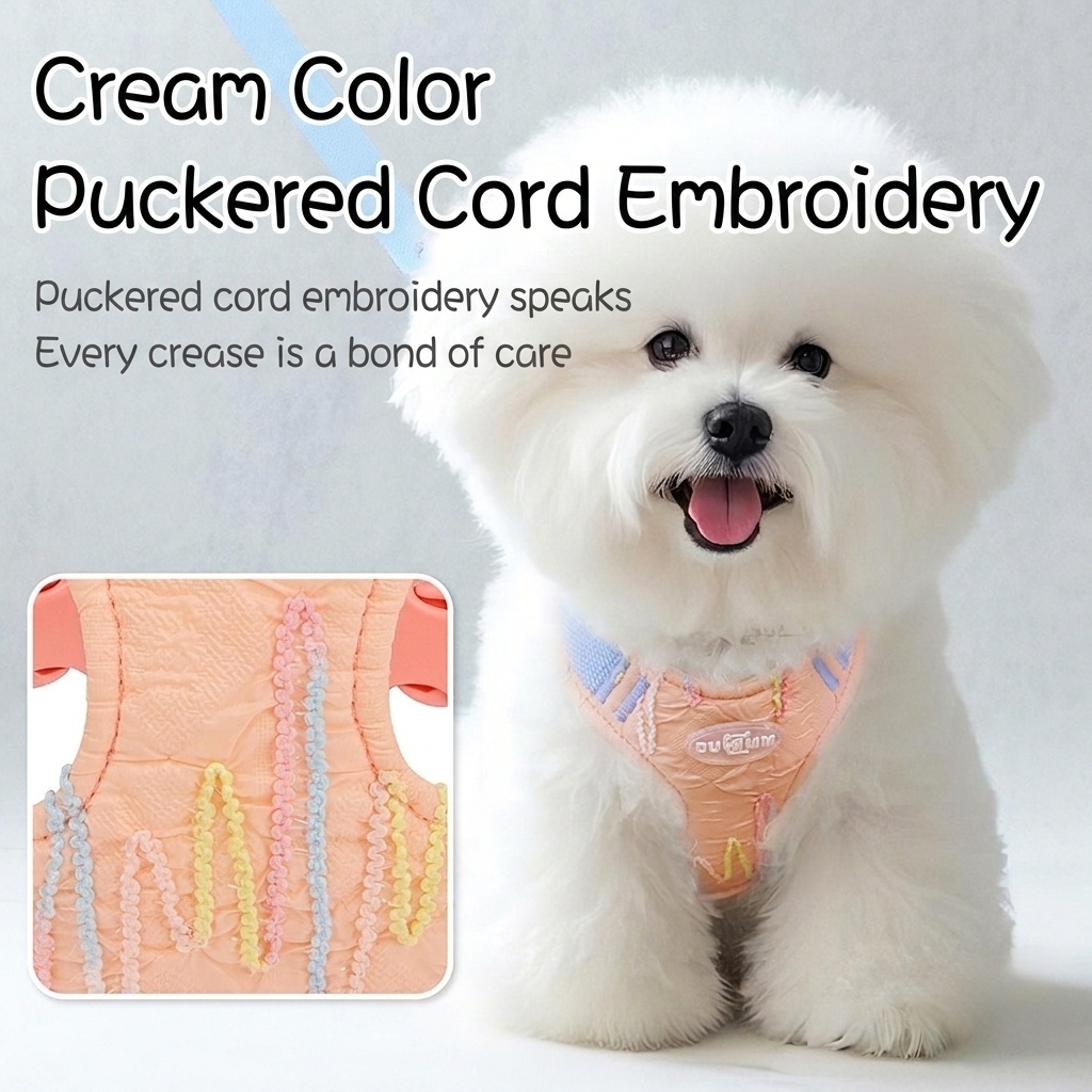 Adjustable Pastel Pet Harness & Leash Set with Mini Backpack
