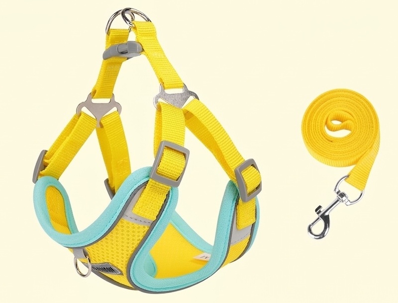 Breathable Reflective Pet Harness & Leash Set - No-Pull Design