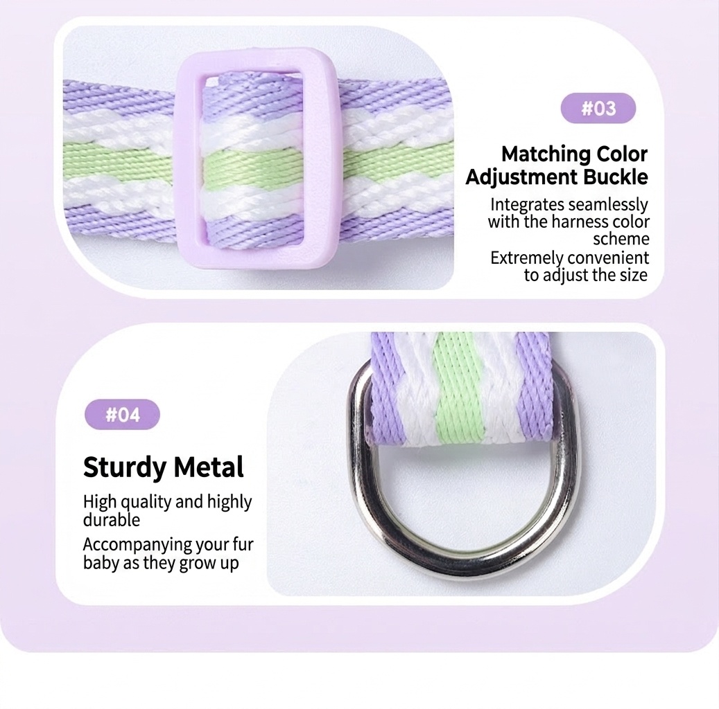 Cute Pet Harness & Leash Set with Plush Toy - Breathable Mesh