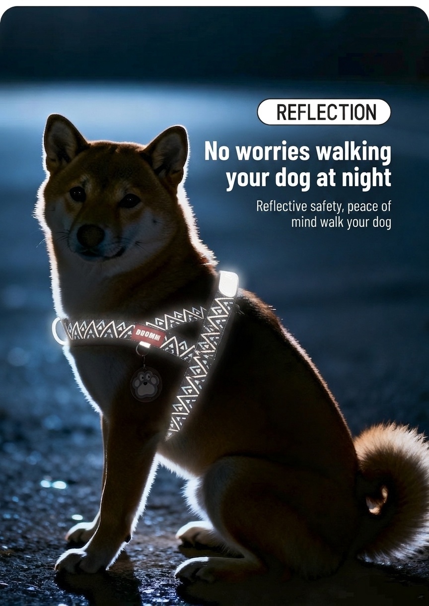 Adjustable Reflective No-Pull Dog Harness with Handle