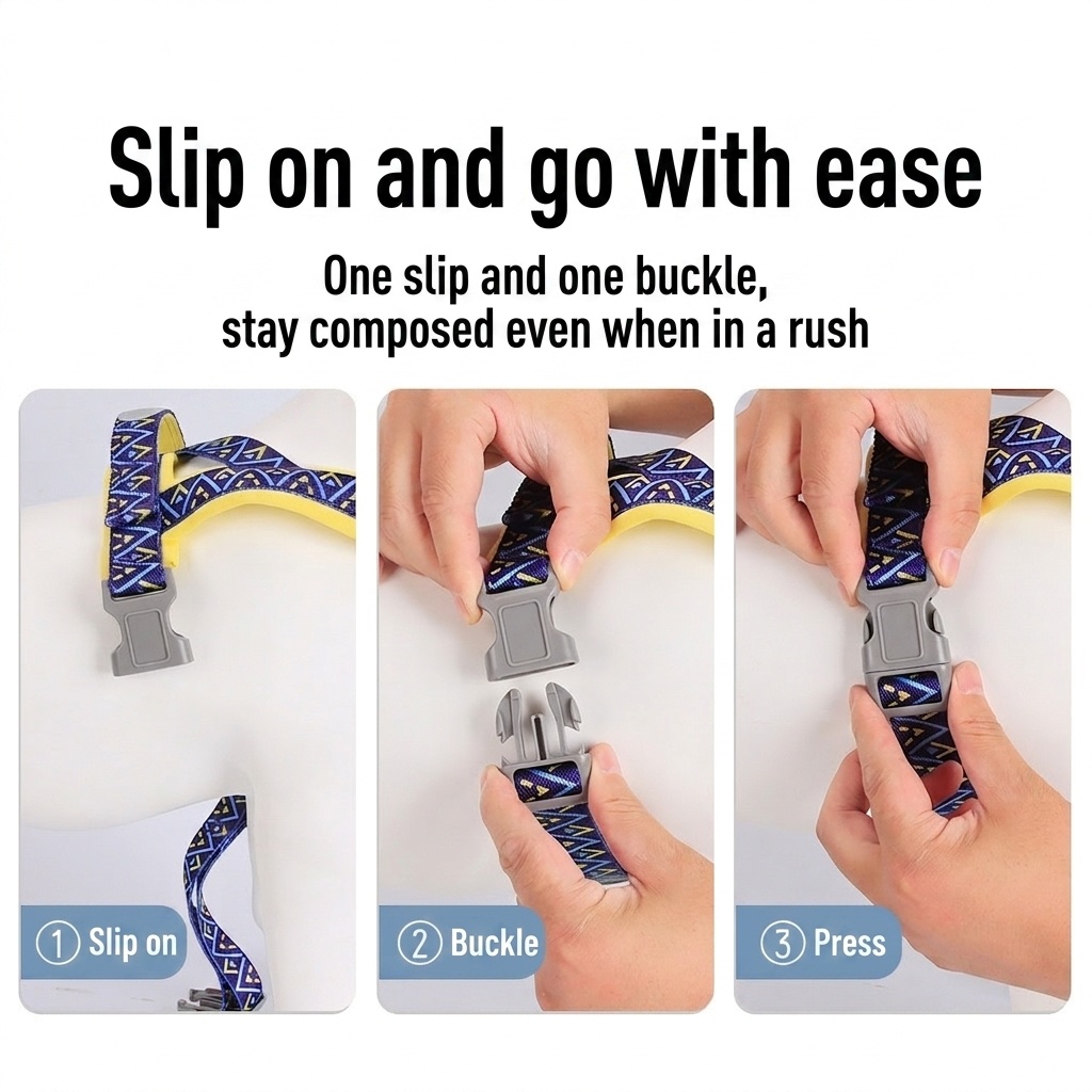 Adjustable Reflective No-Pull Dog Harness with Handle