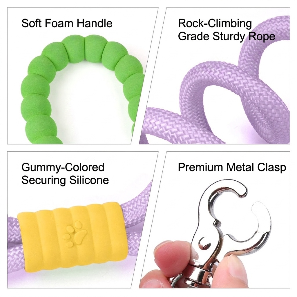 Comfort Grip Pet Leash - Durable Nylon