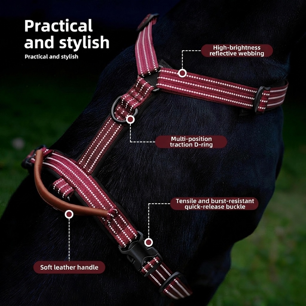 Reflective No-Pull Dog Harness - Adjustable & Comfortable