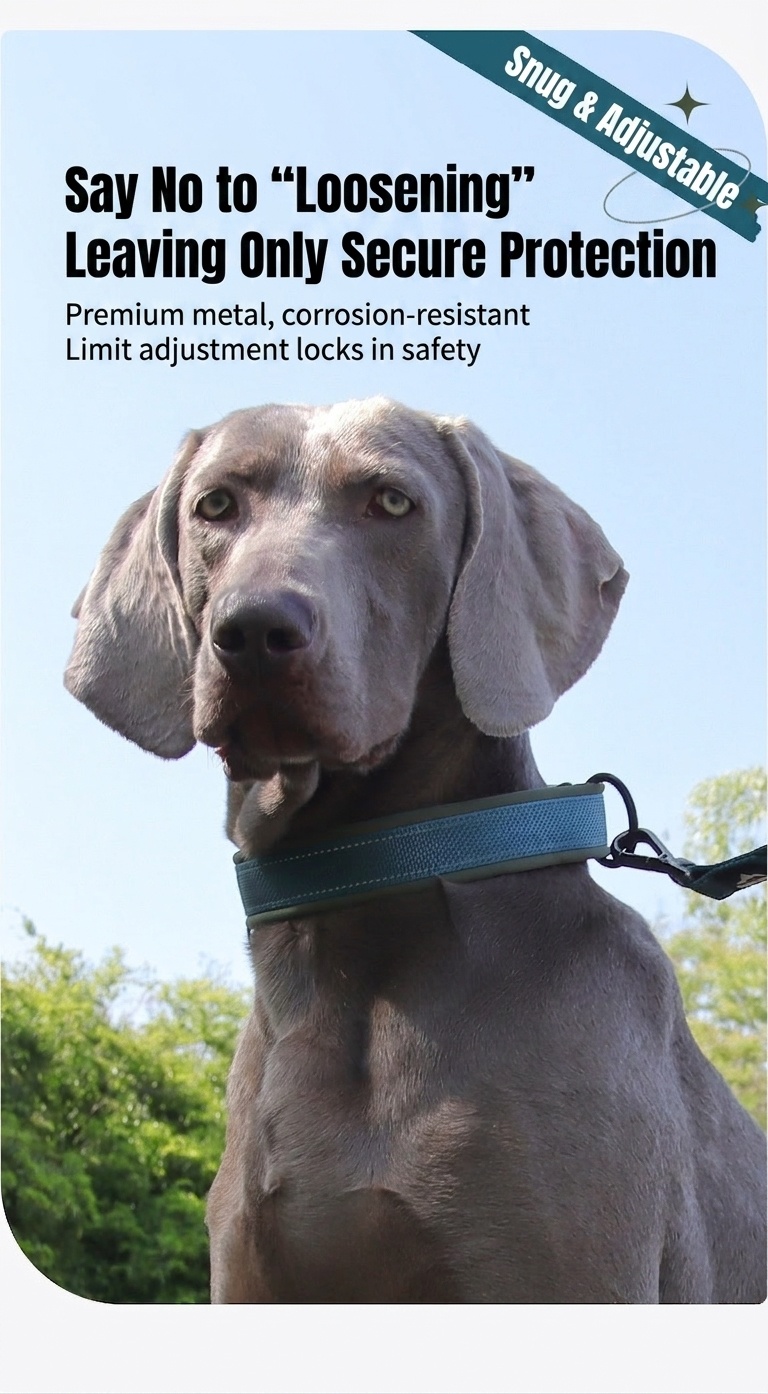 Padded Reflective Dog Collar - Adjustable & Comfortable