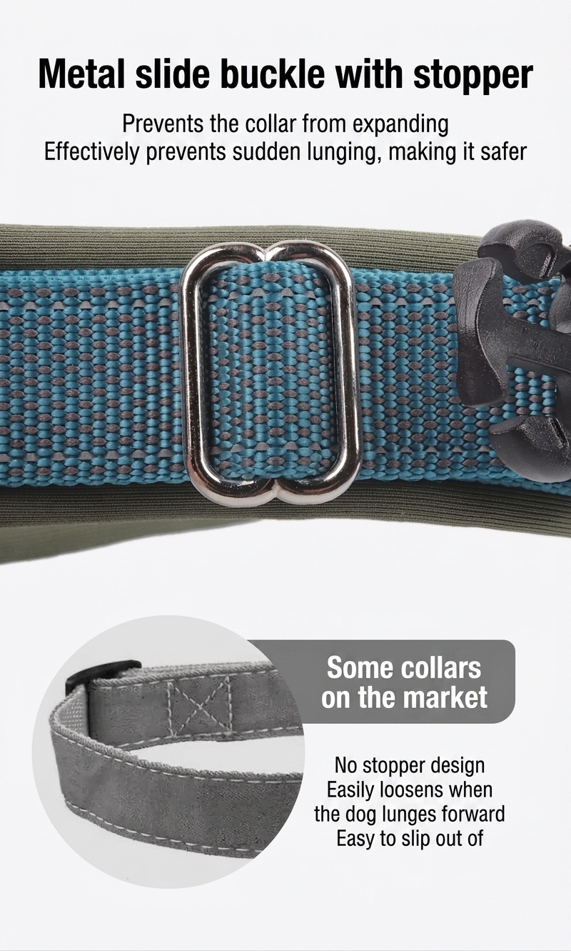 Padded Reflective Dog Collar - Adjustable & Comfortable