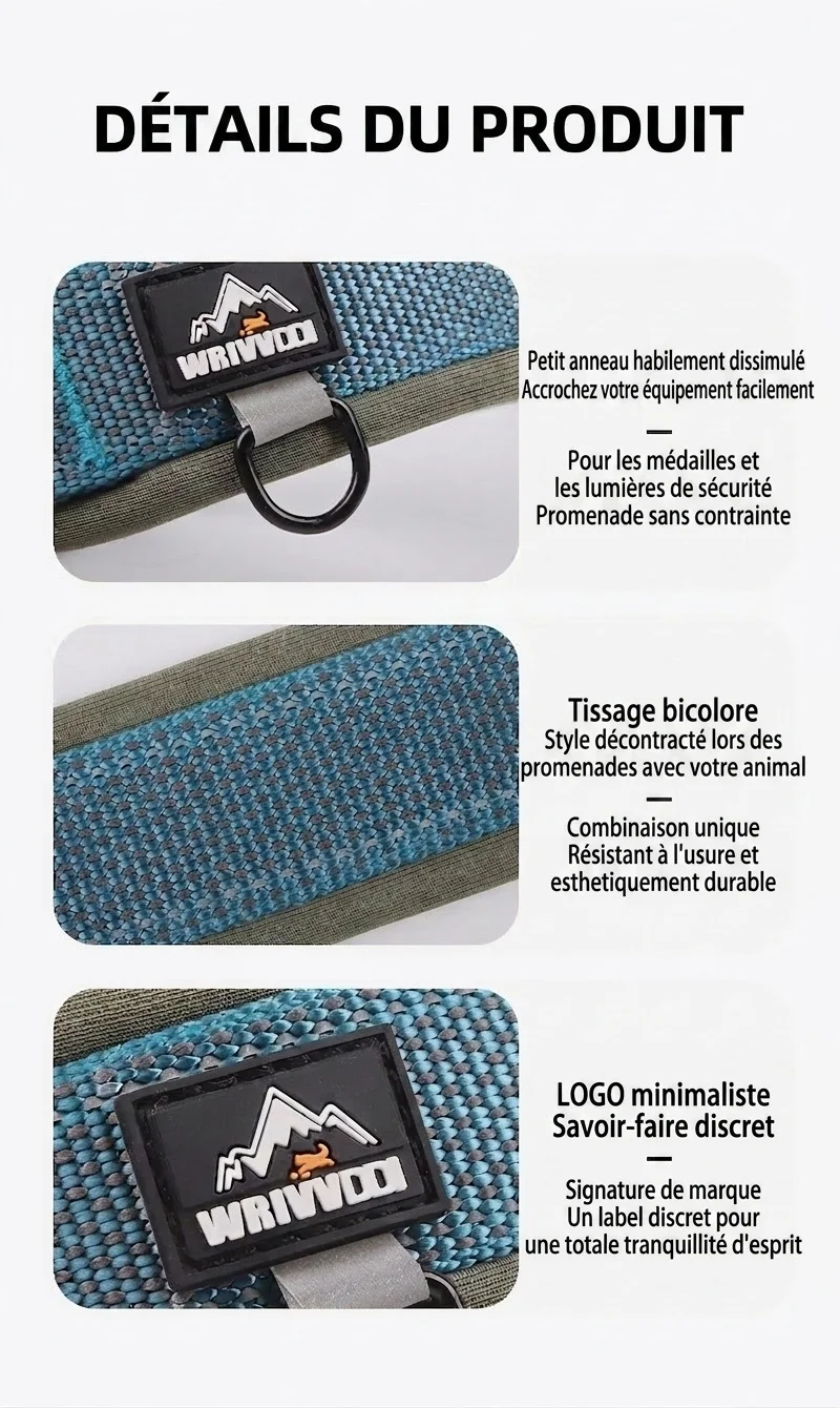 Collier réfléchissant rembourré pour chien - Ajustable et confortable