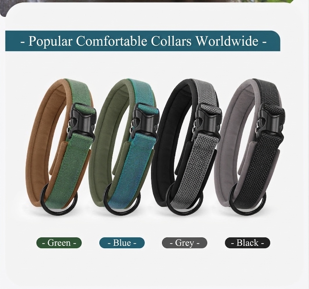Padded Reflective Dog Collar - Adjustable & Comfortable