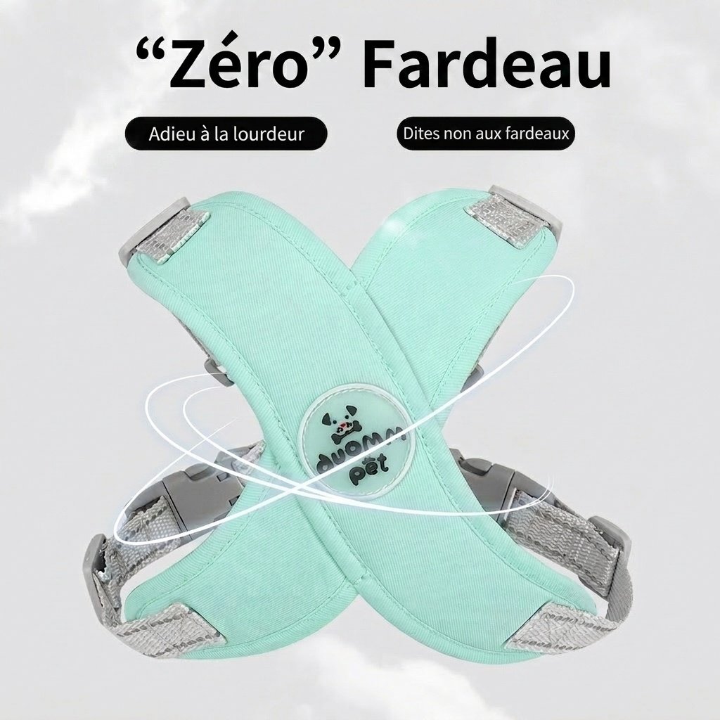 Harnais et laisse anti-traction Comfort X-Back pour chien - Réfléchissant
