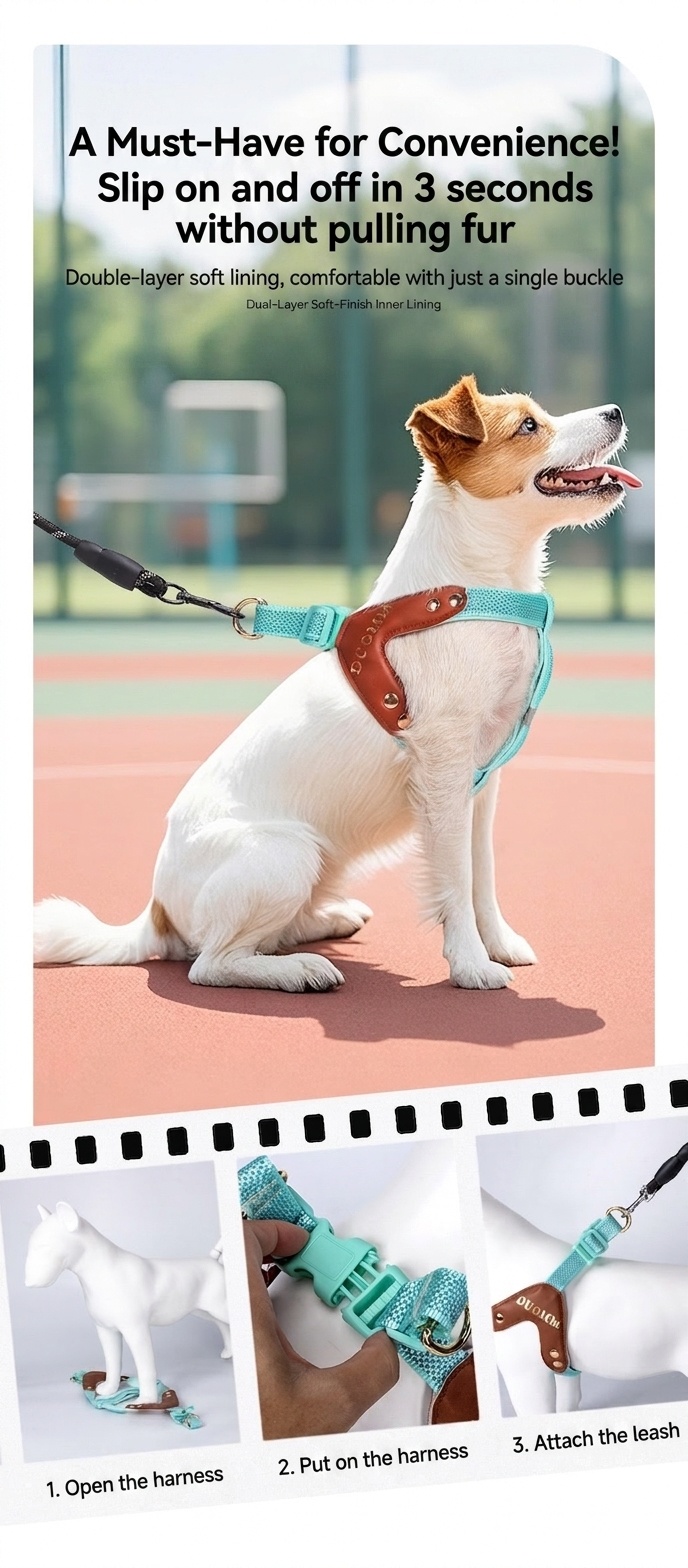 Reflective Y-Shape Dog Harness - Adjustable & No-Pull Comfort