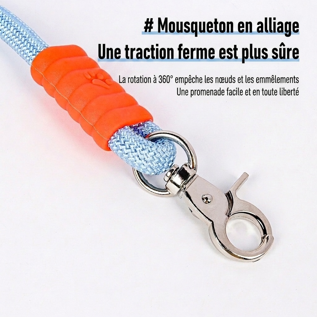 Comfort Grip Pet Leash - Durable Nylon Rope for Dogs & Cats