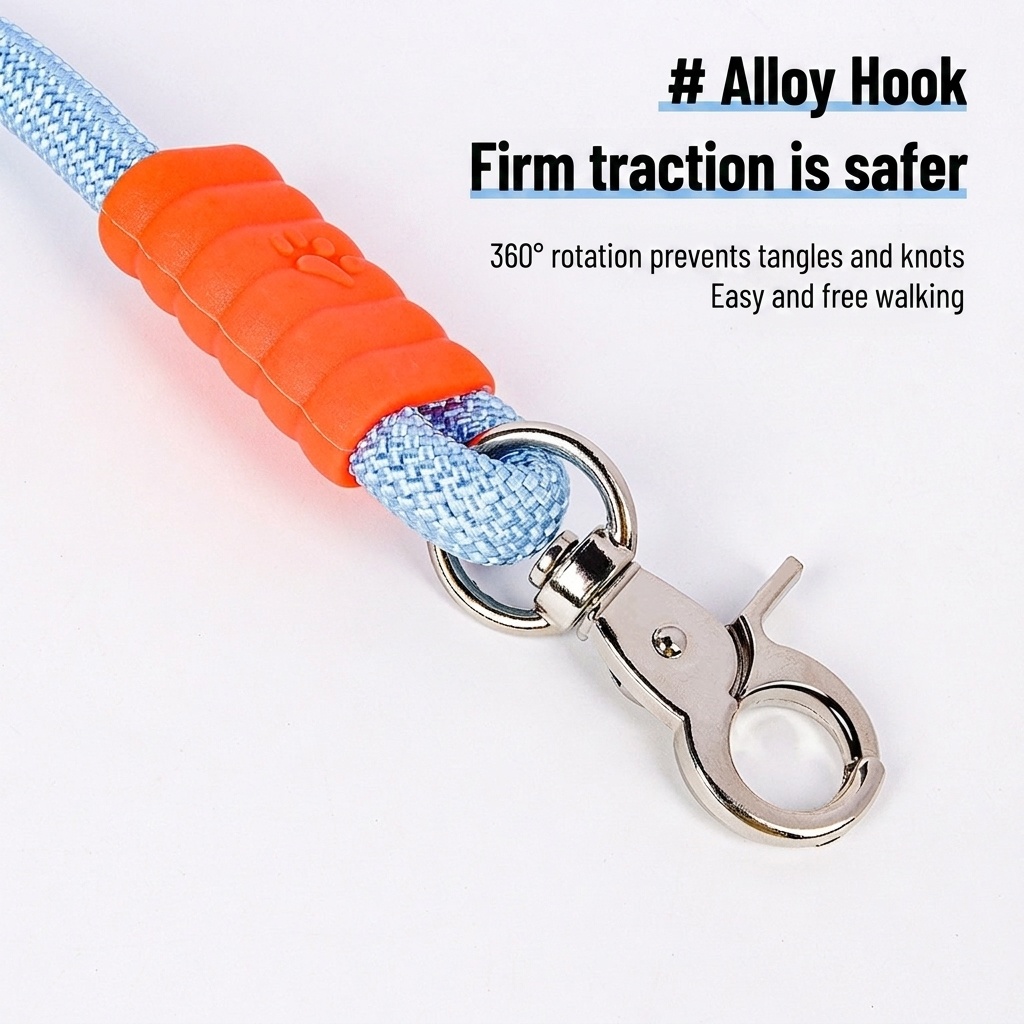 Comfort Grip Pet Leash - Durable Nylon Rope for Dogs & Cats