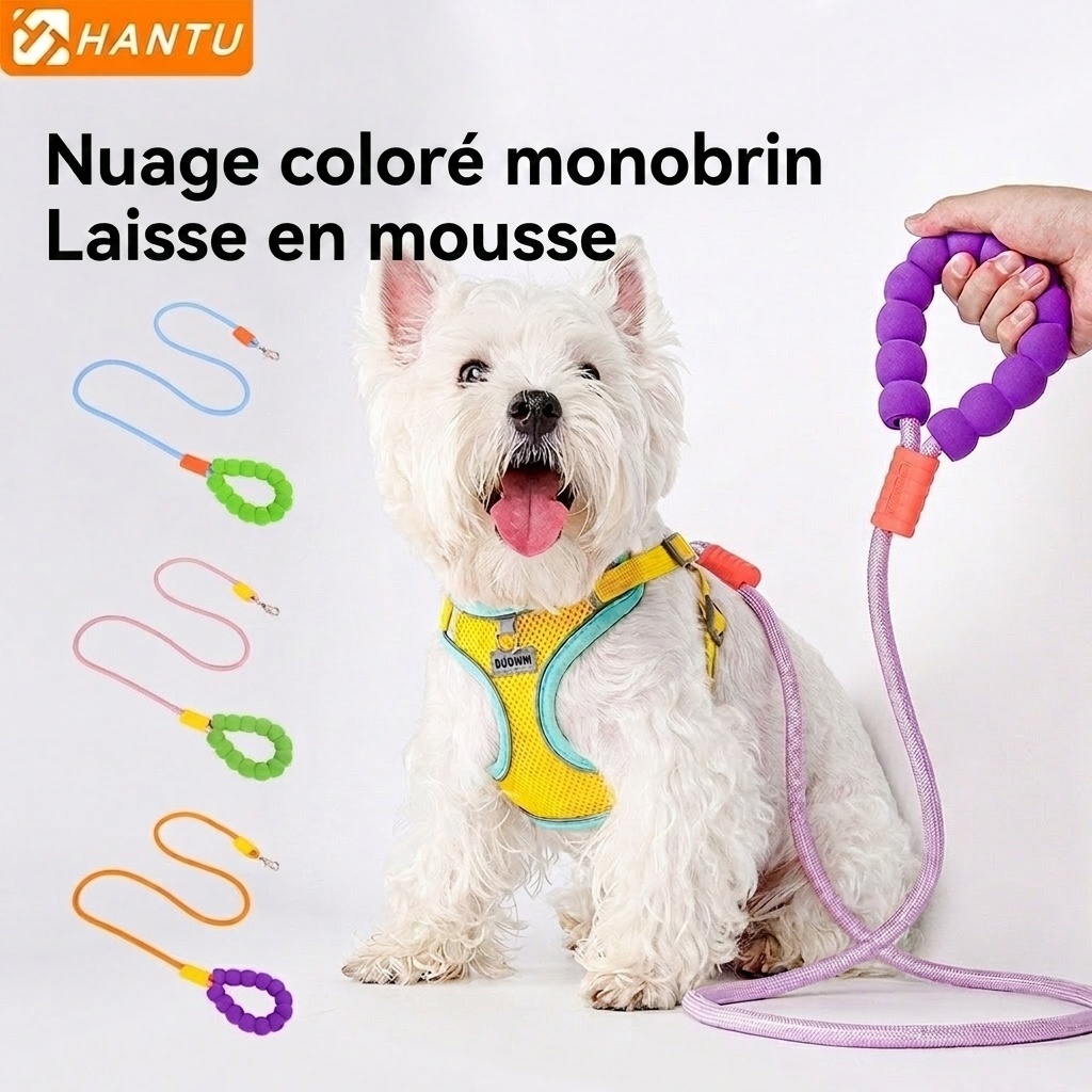 Comfort Grip Pet Leash - Durable Nylon Rope for Dogs & Cats