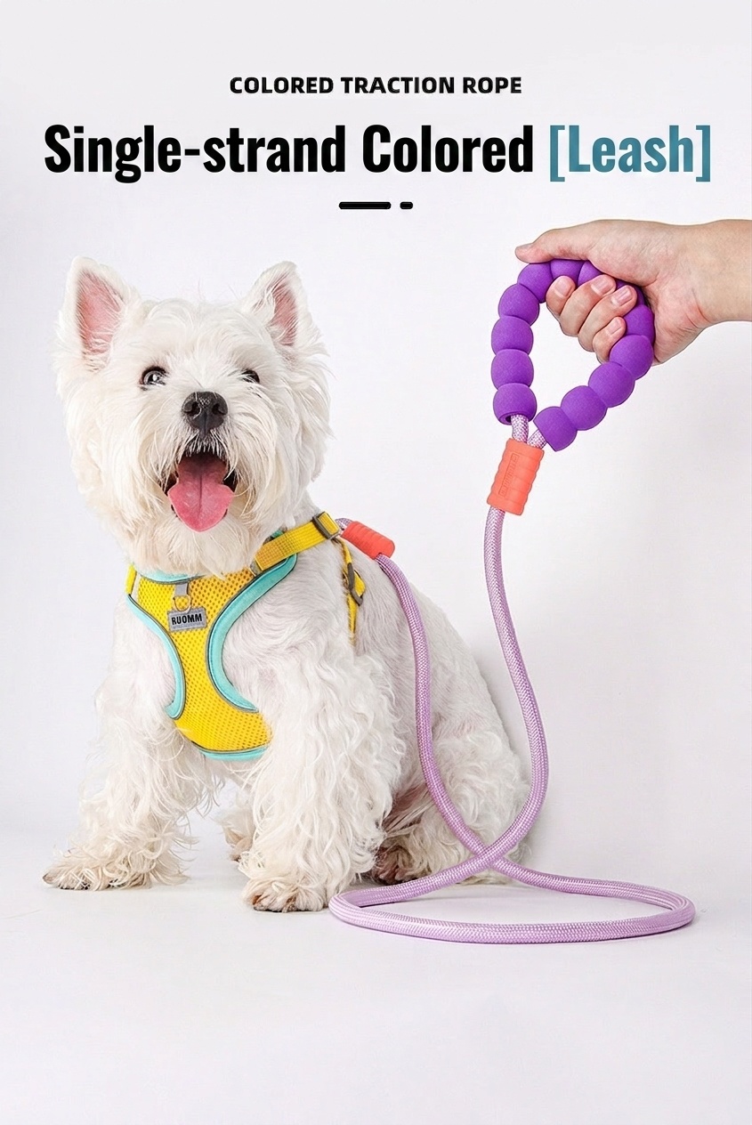 Comfort Grip Pet Leash - Durable Nylon Rope for Dogs & Cats