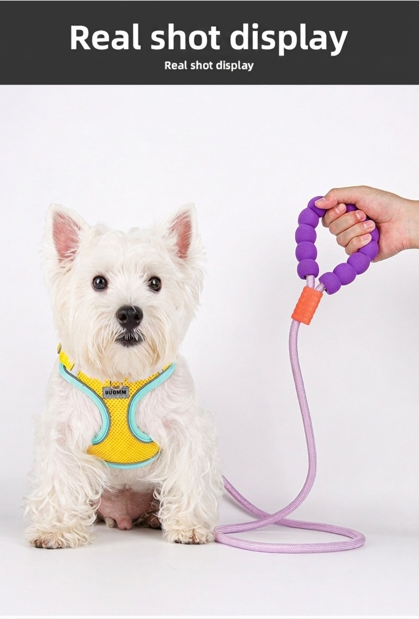 Comfort Grip Pet Leash - Durable Nylon Rope for Dogs & Cats
