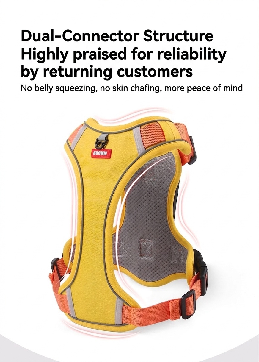 No-Pull Reflective Dog Harness with AirTag Pocket & Handle