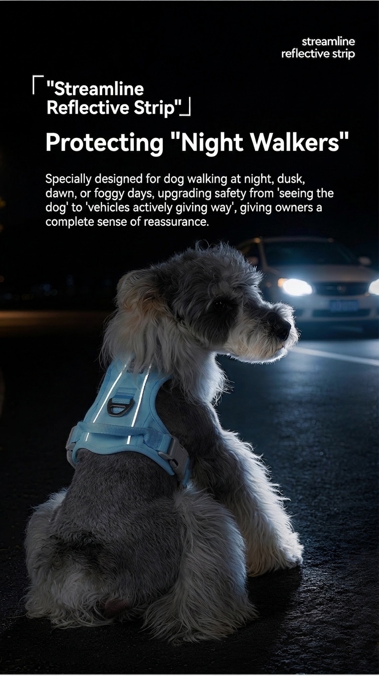 No-Pull Reflective Dog Harness Vest - Adjustable & Comfortable