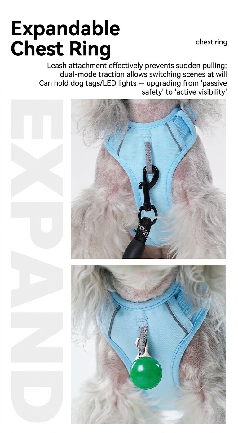 No-Pull Reflective Dog Harness Vest - Adjustable & Comfortable