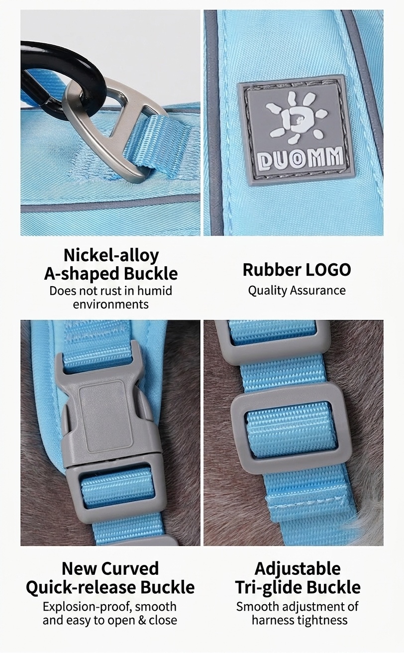 No-Pull Reflective Dog Harness Vest - Adjustable & Comfortable