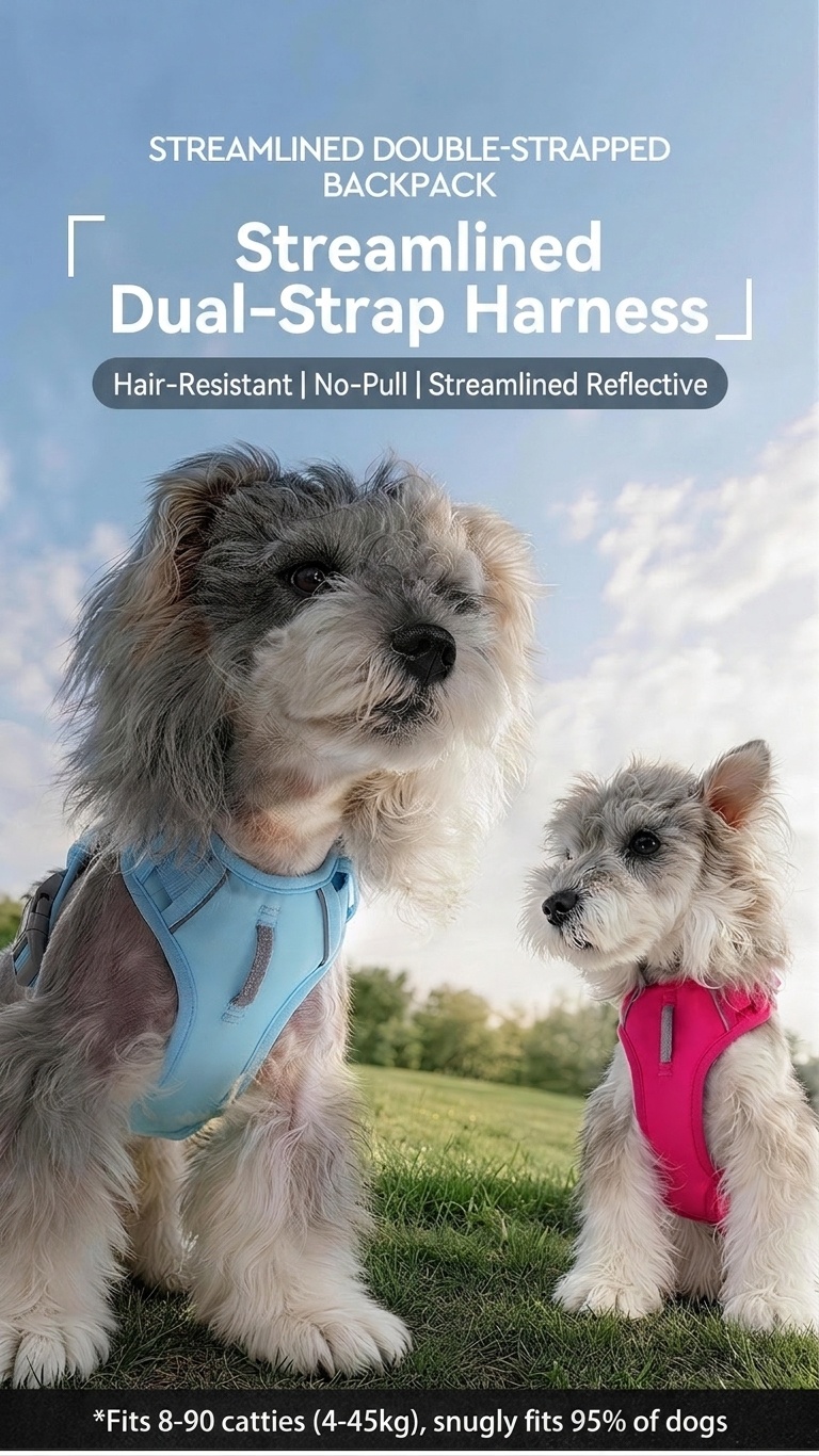 No-Pull Reflective Dog Harness Vest - Adjustable & Comfortable