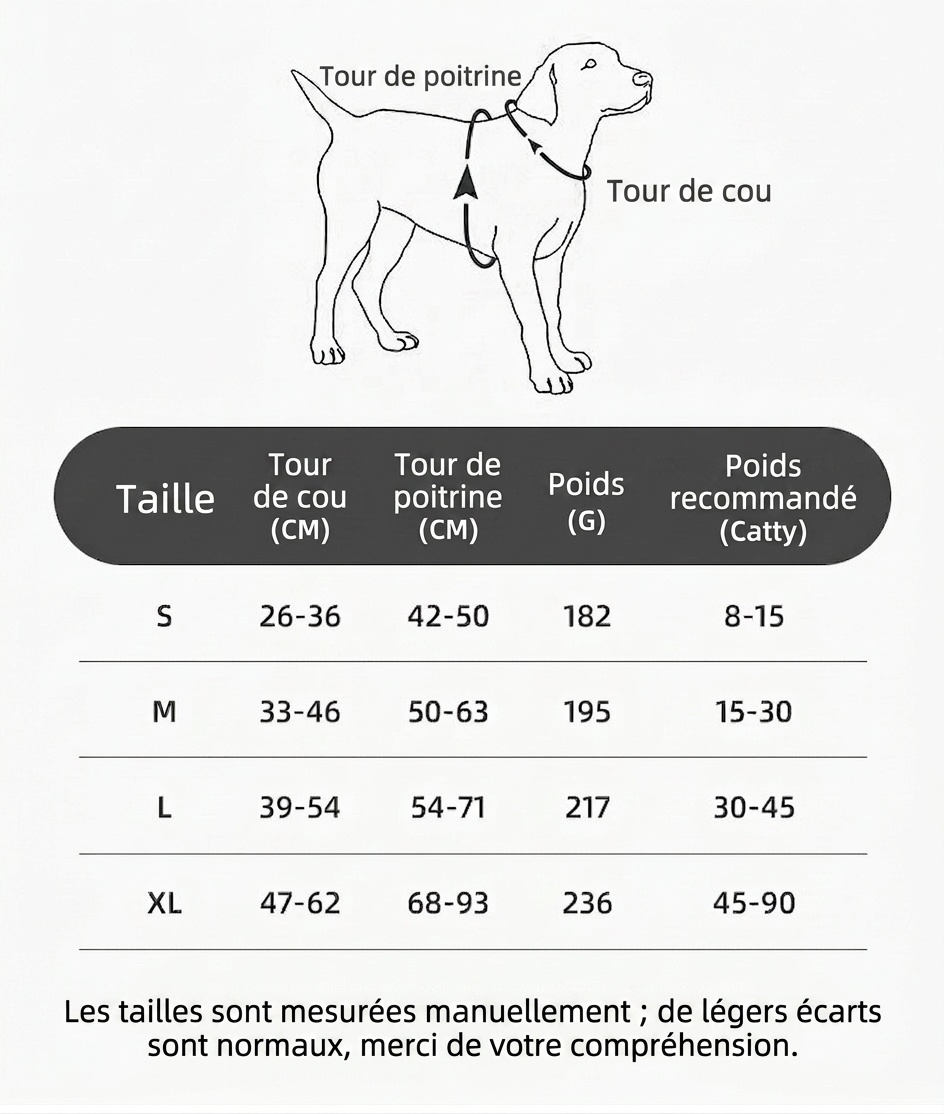 Harnais réfléchissant anti-traction pour chien - Réglable et confortable