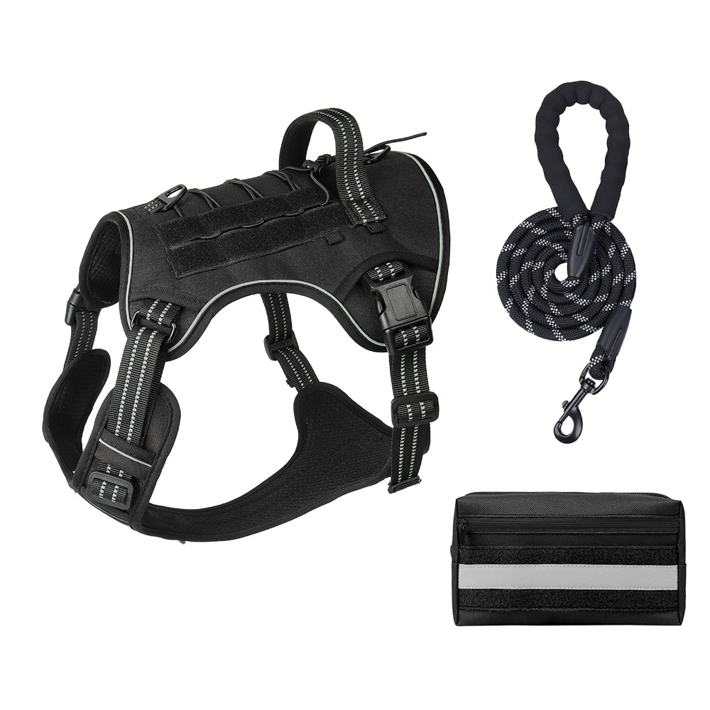 Tactical No-Pull Dog Harness with Reflective Straps & Handle