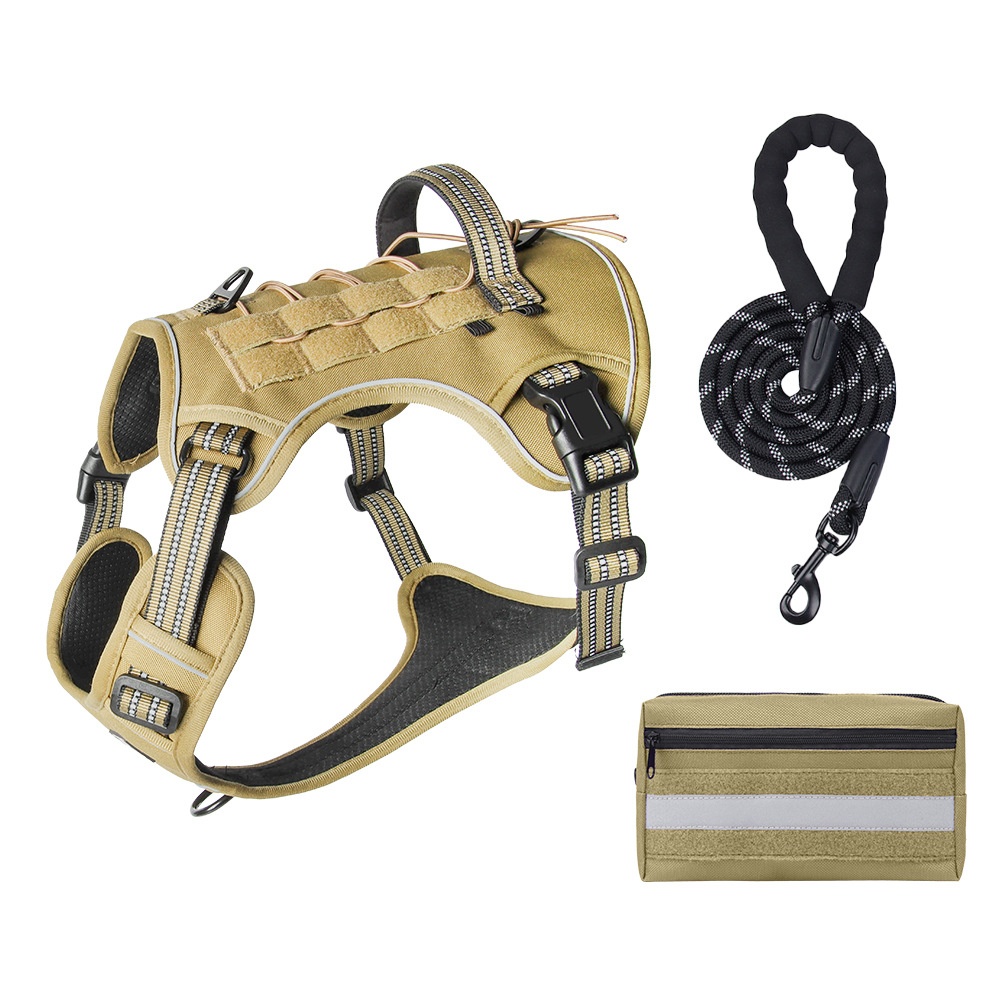 Tactical No-Pull Dog Harness with Reflective Straps & Handle