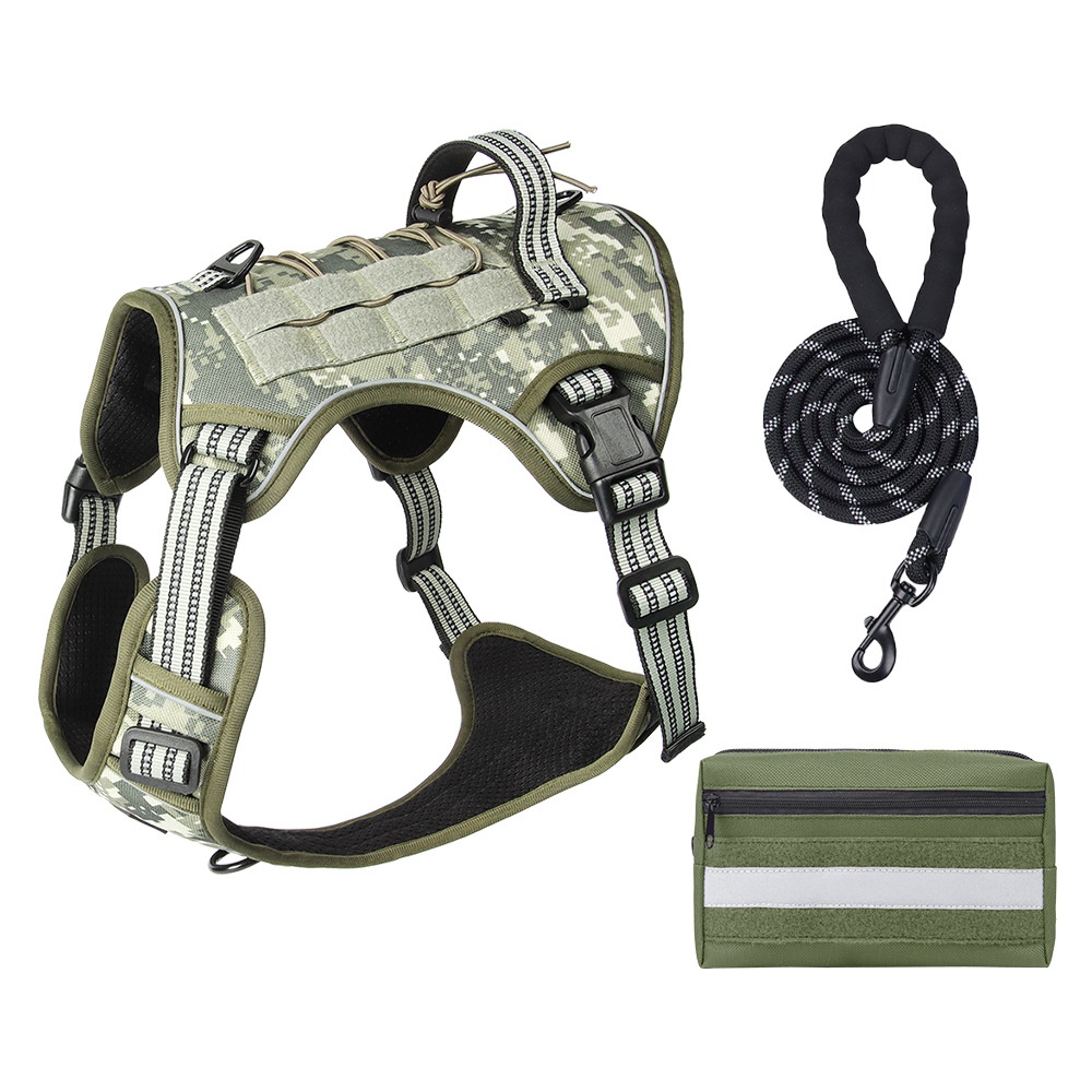 Tactical No-Pull Dog Harness with Reflective Straps & Handle