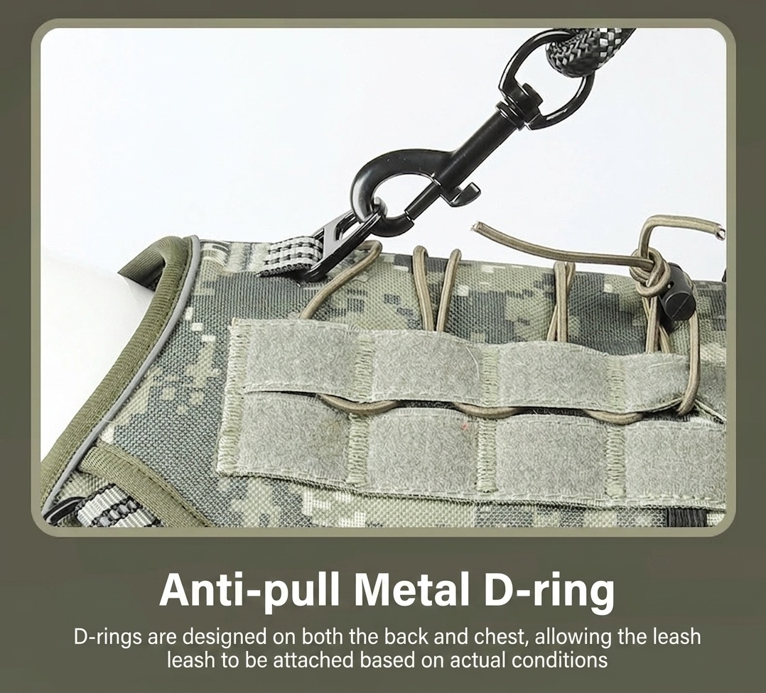 Tactical No-Pull Dog Harness with Reflective Straps & Handle