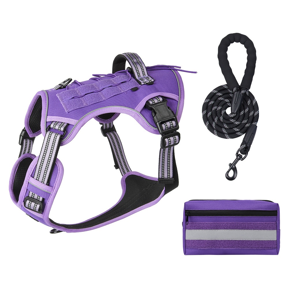 Tactical No-Pull Dog Harness with Reflective Straps & Handle