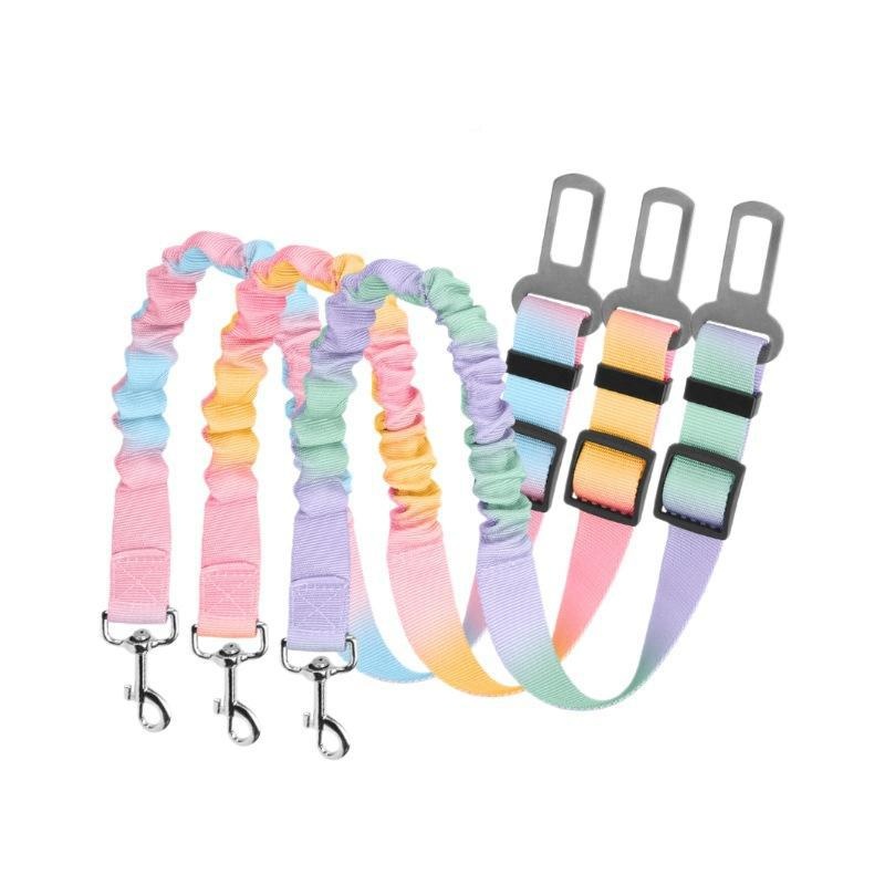 Pet Car Seat Belt Leash - Adjustable & Elastic Safety Strap