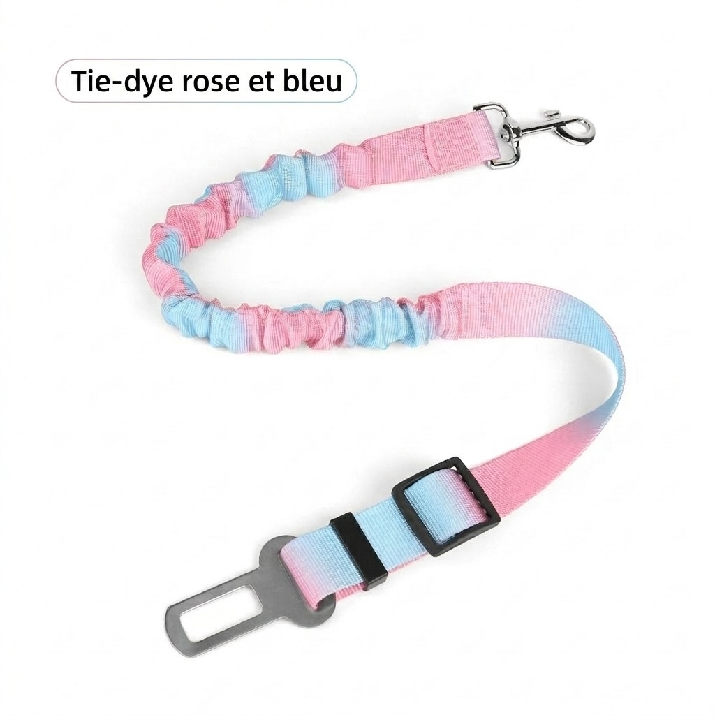 Pet Car Seat Belt Leash - Adjustable & Elastic Safety Strap