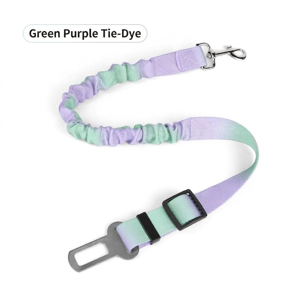 Pet Car Seat Belt Leash - Adjustable & Elastic Safety Strap