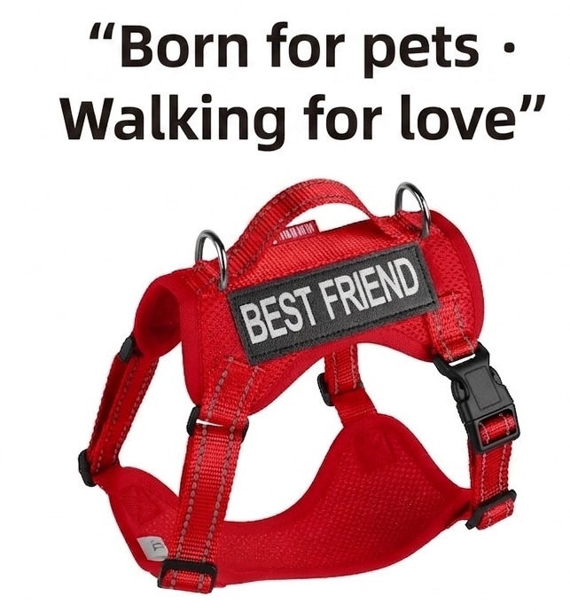 Lightweight Reflective Dog Harness & Leash Set - Breathable Mesh