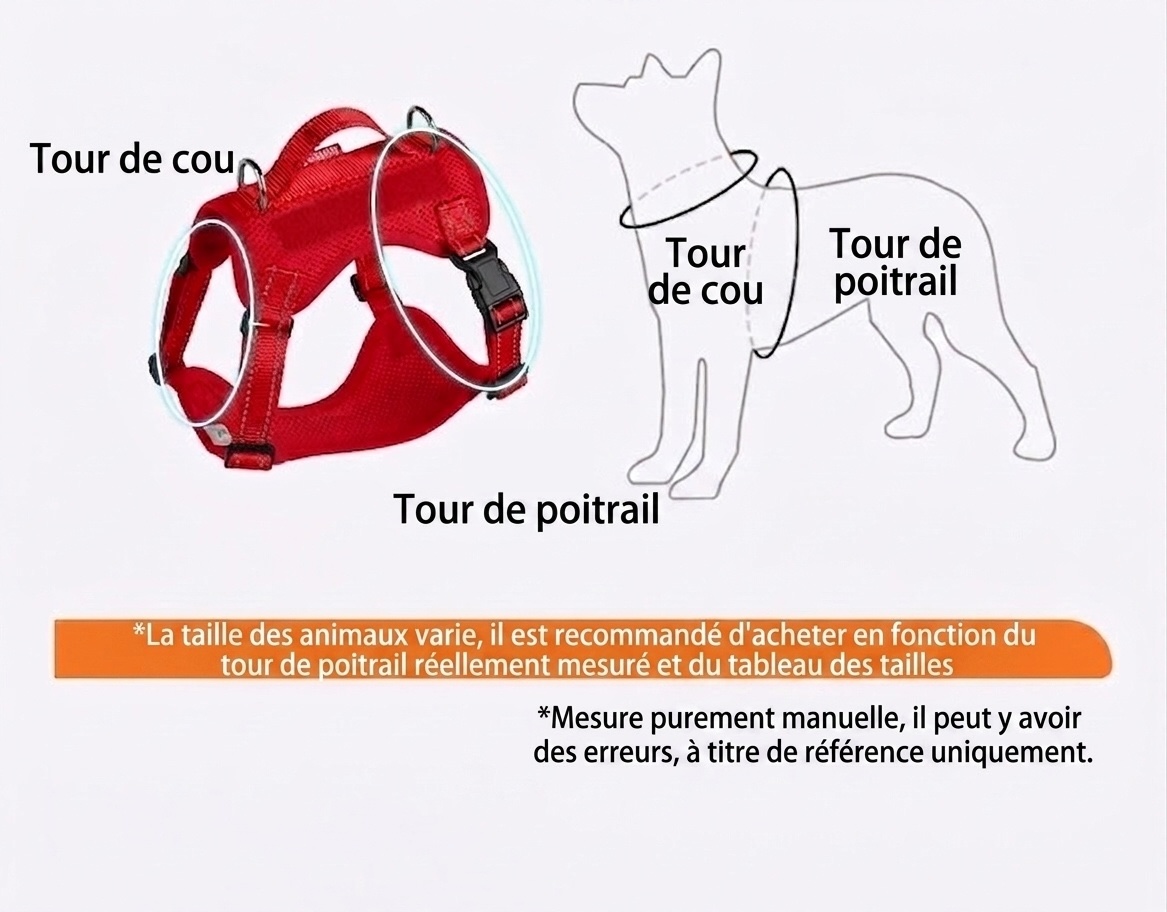 Lightweight Reflective Dog Harness & Leash Set - Breathable Mesh