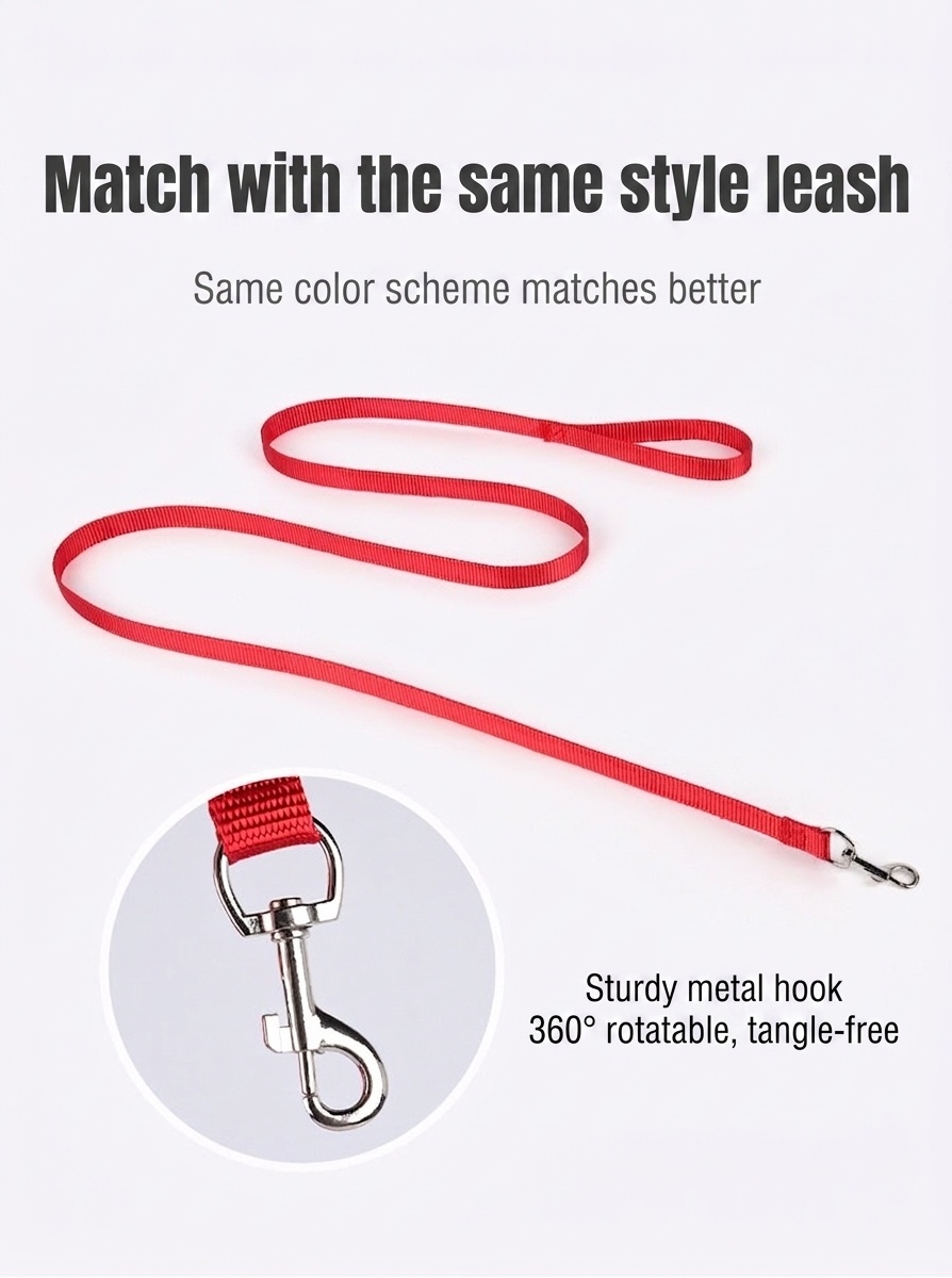 Lightweight Reflective Dog Harness & Leash Set - Breathable Mesh