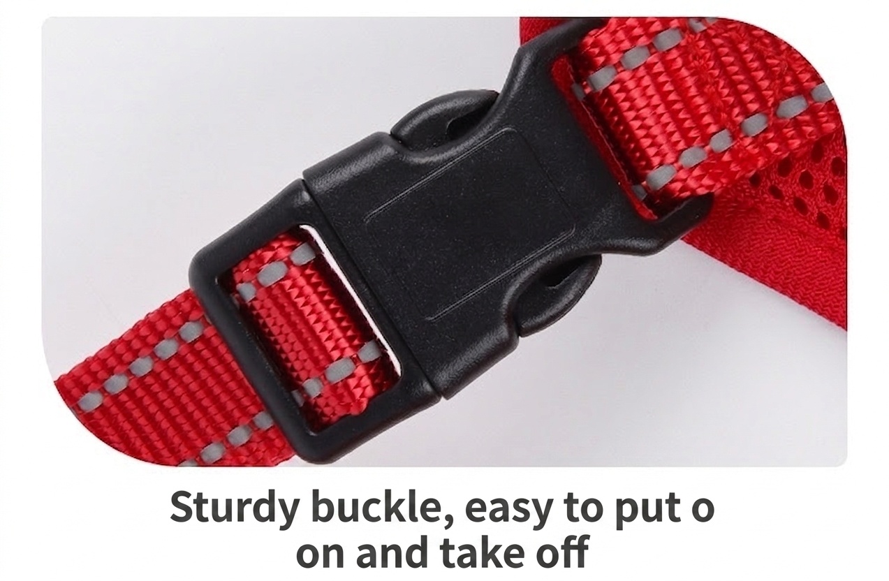 Lightweight Reflective Dog Harness & Leash Set - Breathable Mesh