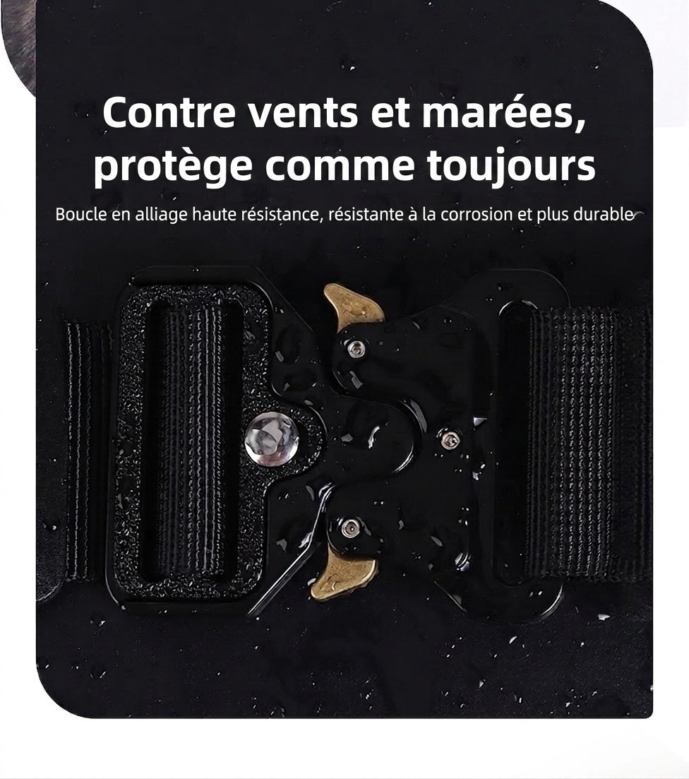 Collier tactique pour chien avec boucle Cobra et clous - Robuste