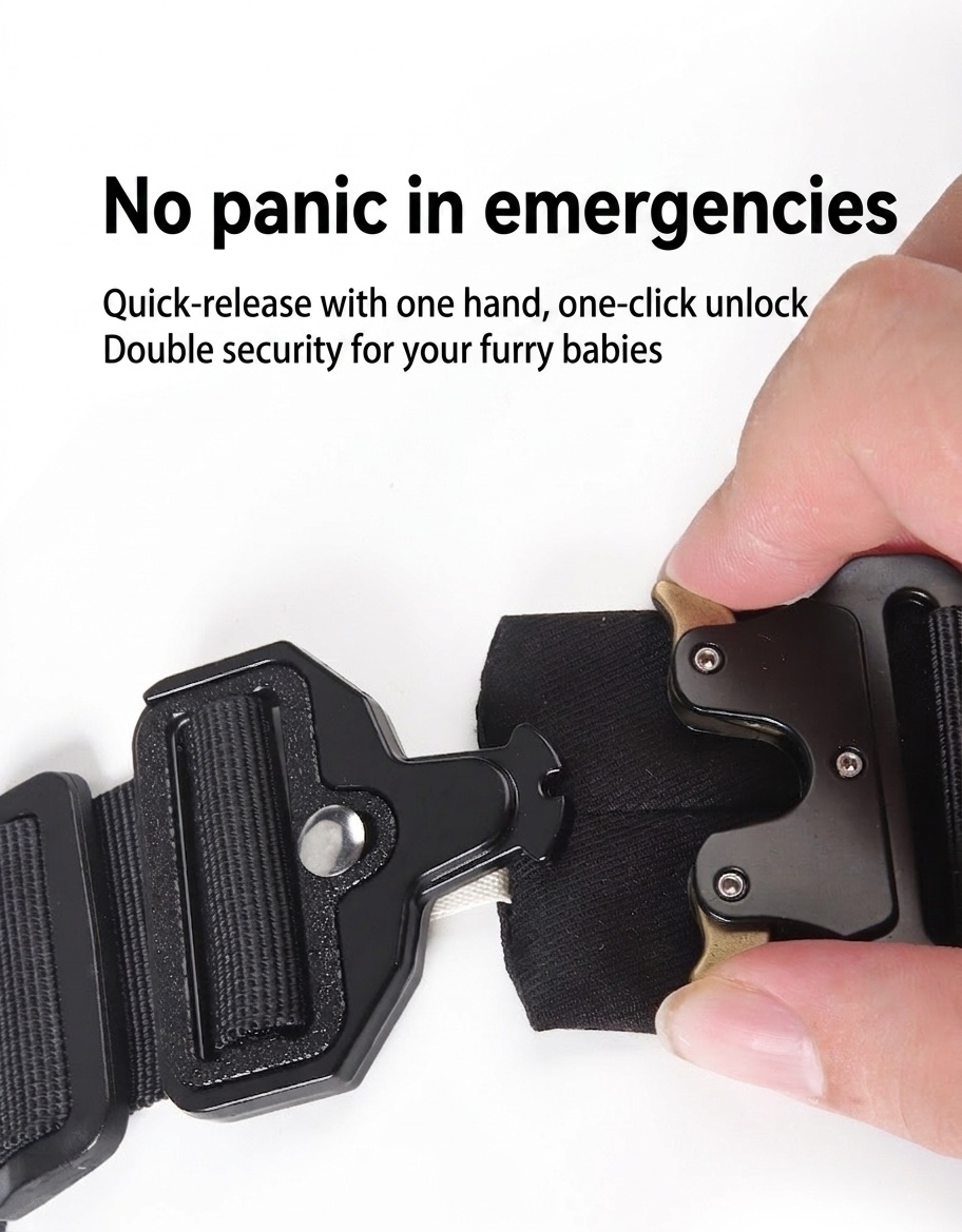 Tactical Dog Collar with Cobra Buckle & Studs - Heavy Duty