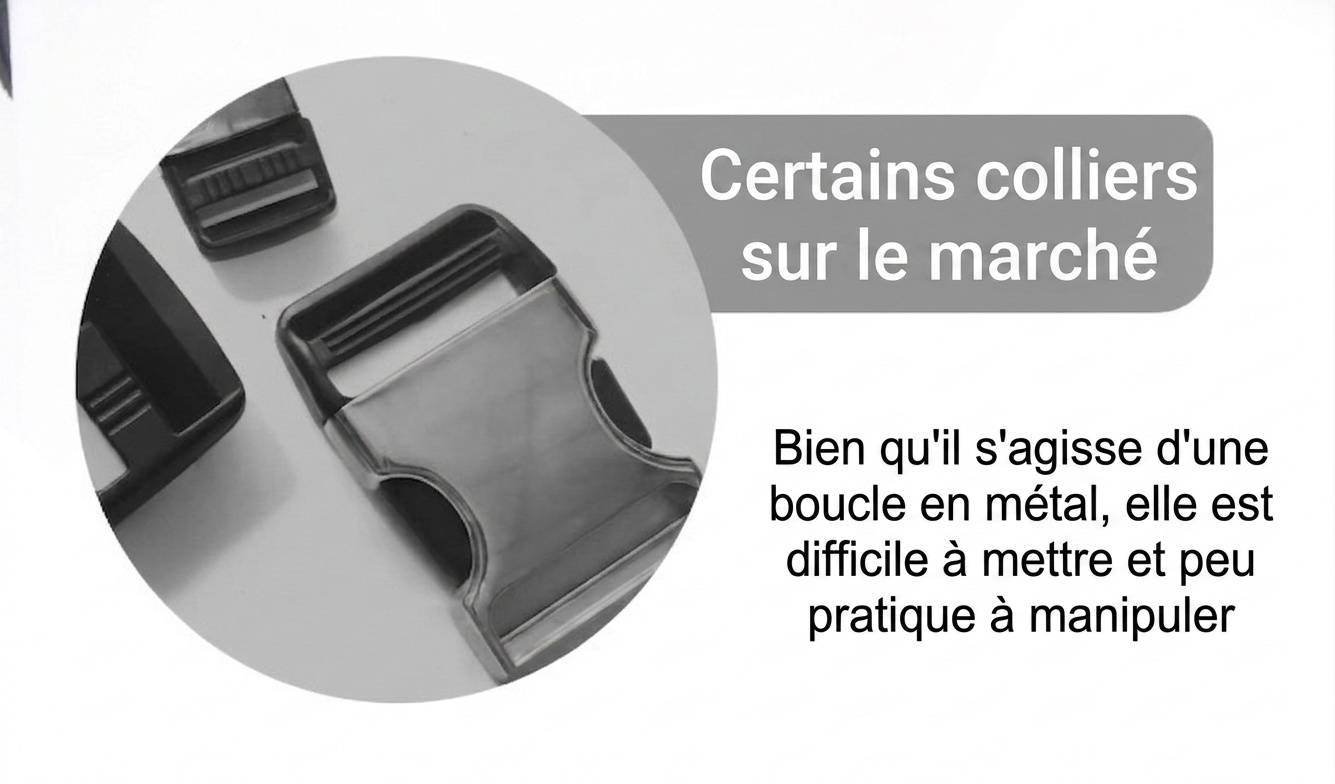Collier tactique pour chien avec boucle Cobra et clous - Robuste