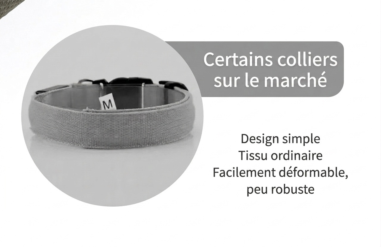 Collier tactique pour chien avec boucle Cobra et clous - Robuste