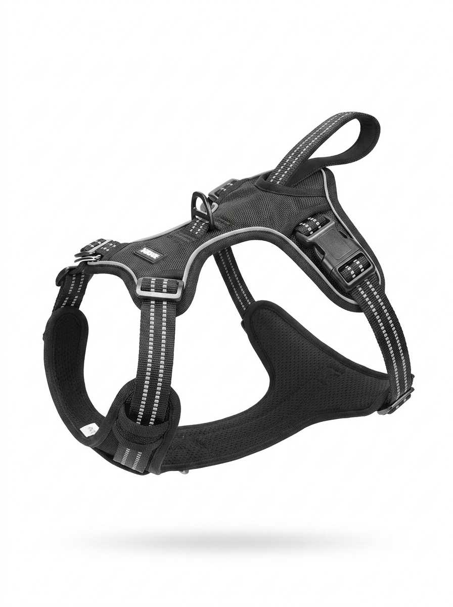 Adjustable No-Pull Dog Harness for Car Safety & Walking