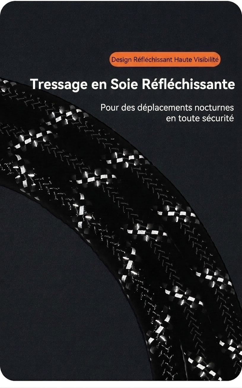 Reflective Nylon Dog Leash with Padded Handle for Medium Large Dogs